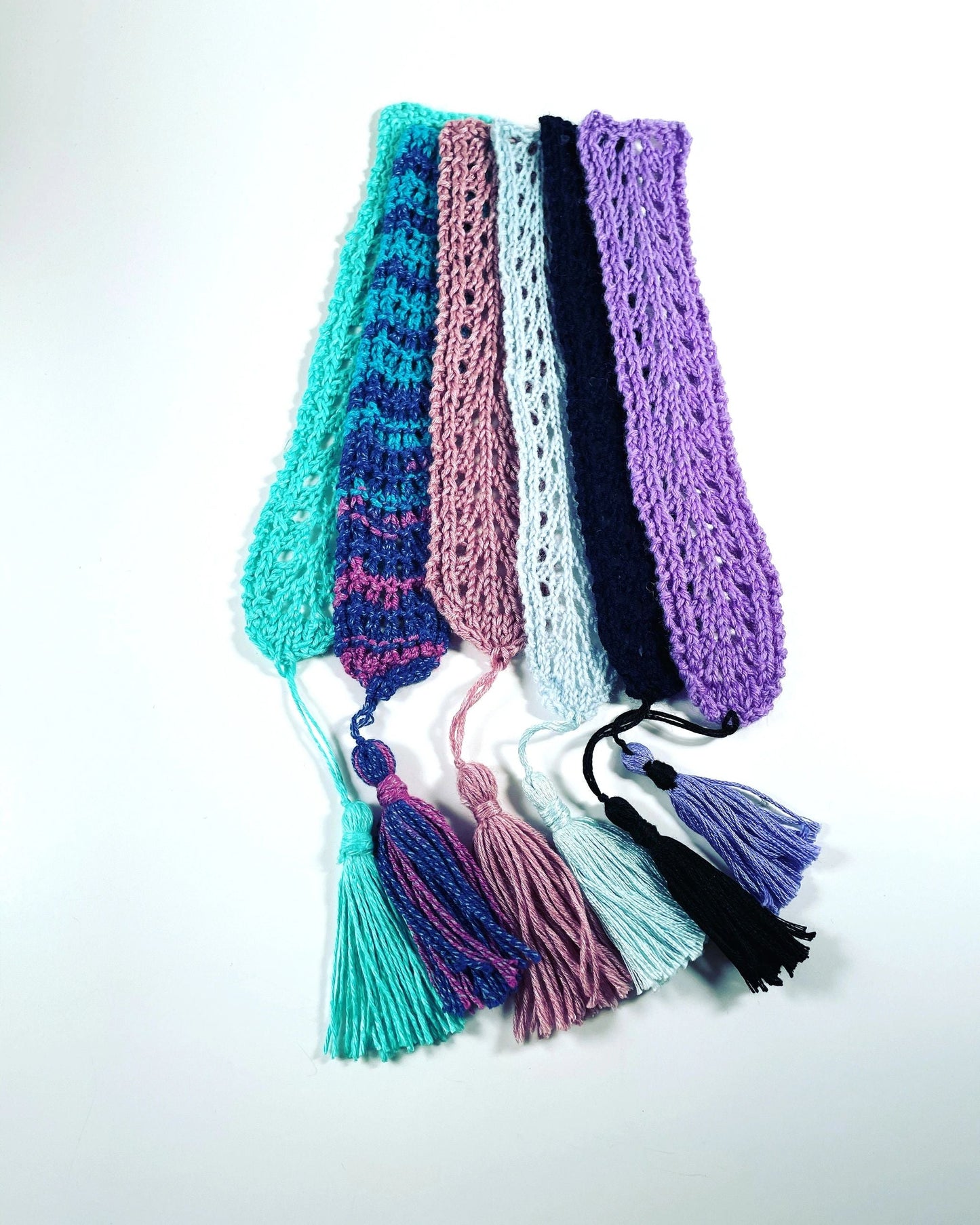 Knit Bookmark Fan Lace Pattern