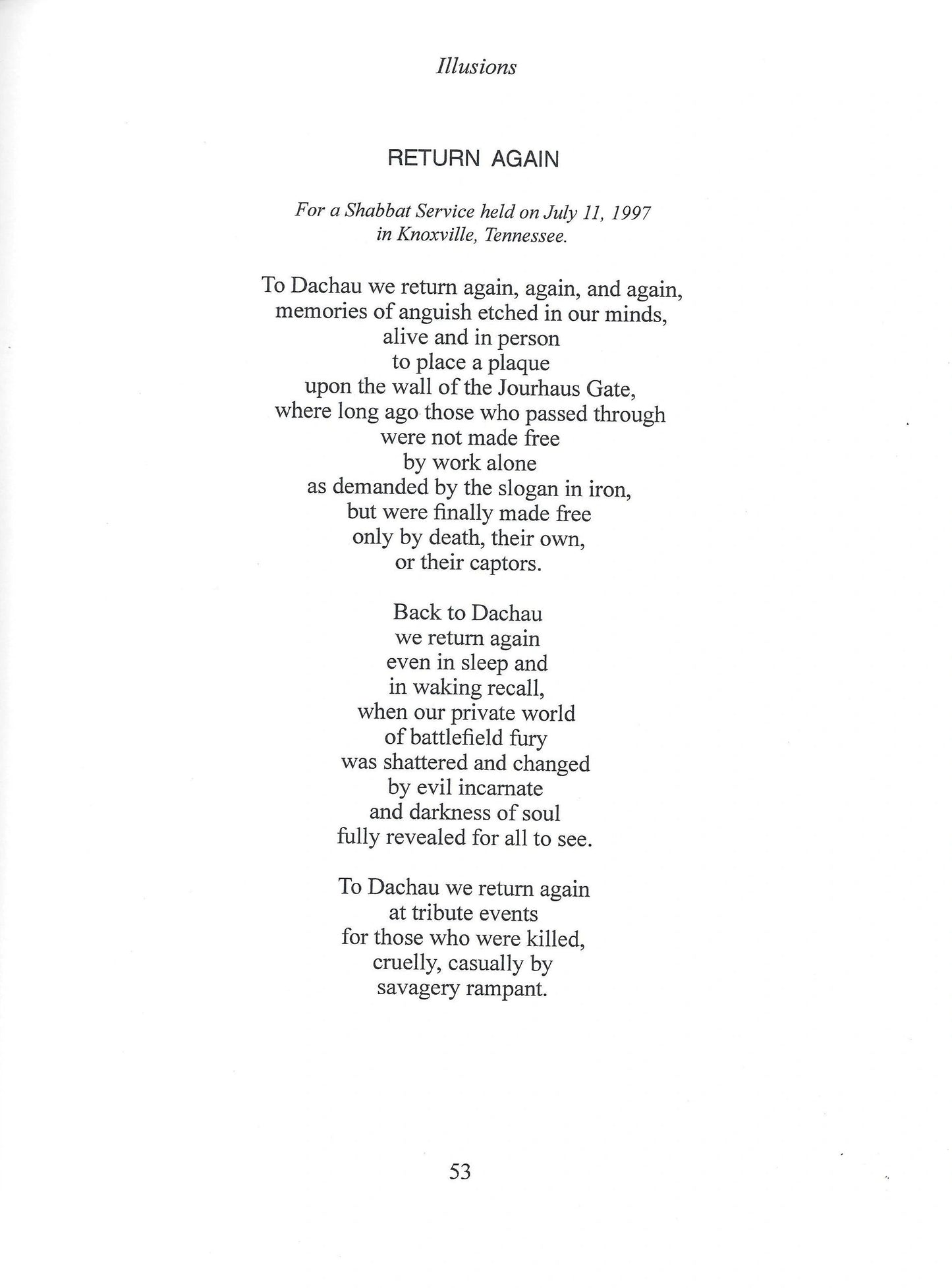 Illusions - World War II Poems by Dee R. Eberhart