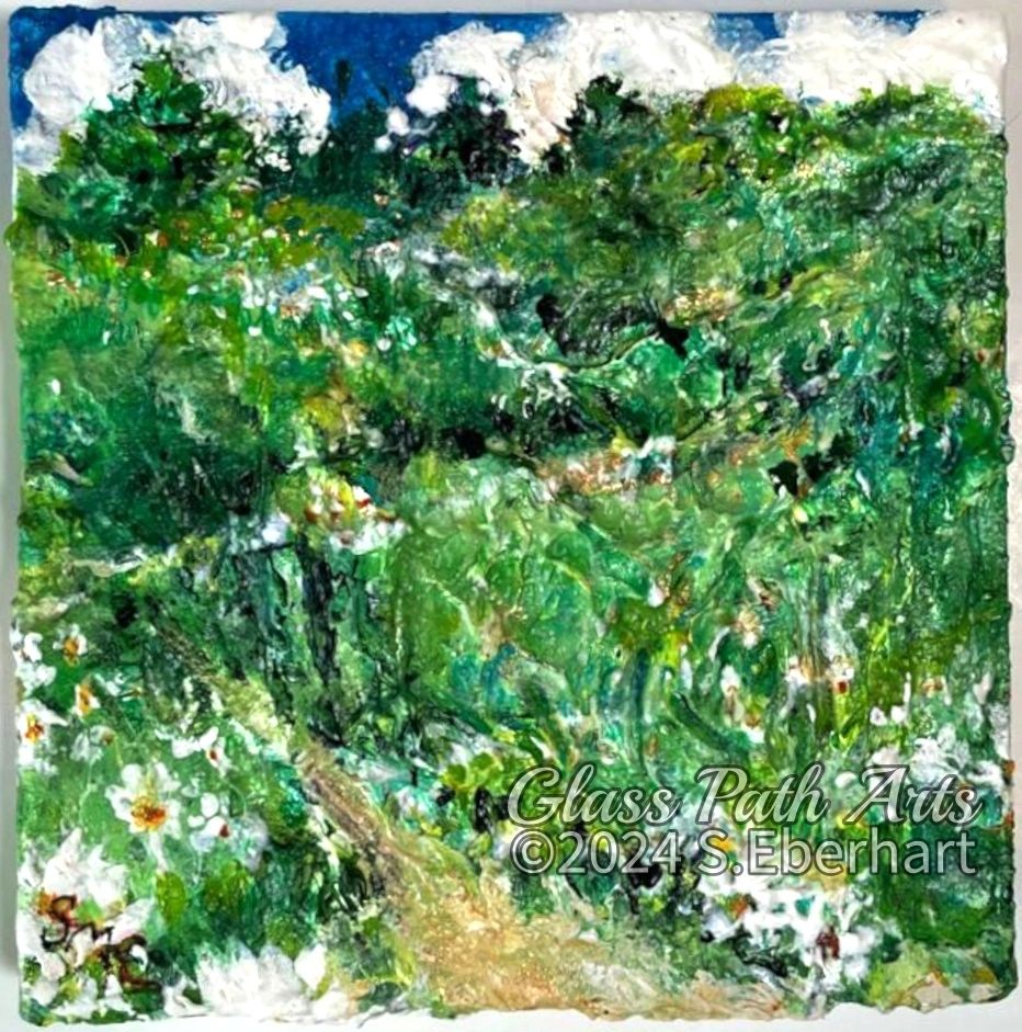 Day Hike II - Original Acrylic Miniature Painting by Sophia Eberhart (Free USA Shipping)