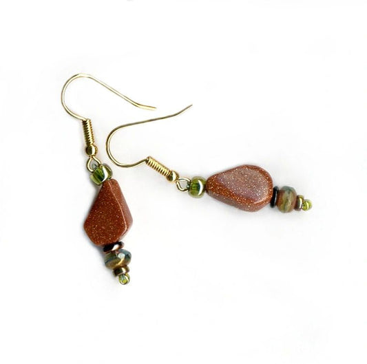 Goldstone I Earrings