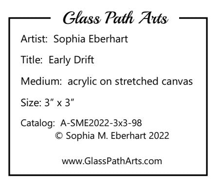 Early Drift - Original Acrylic Miniature Painting by Sophia Eberhart (Free USA Shipping)