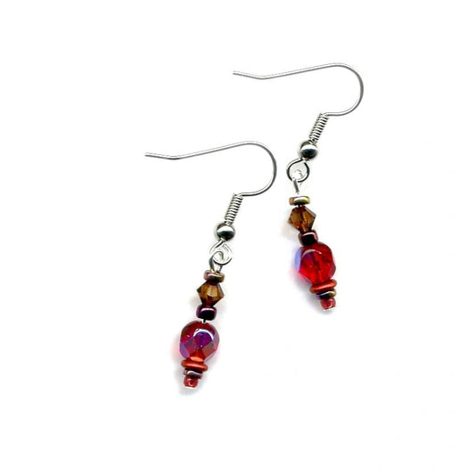Embers Red Earrings