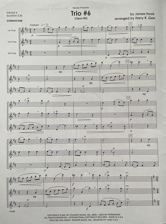 Flute Trio #6, Opus 83 by James Hook