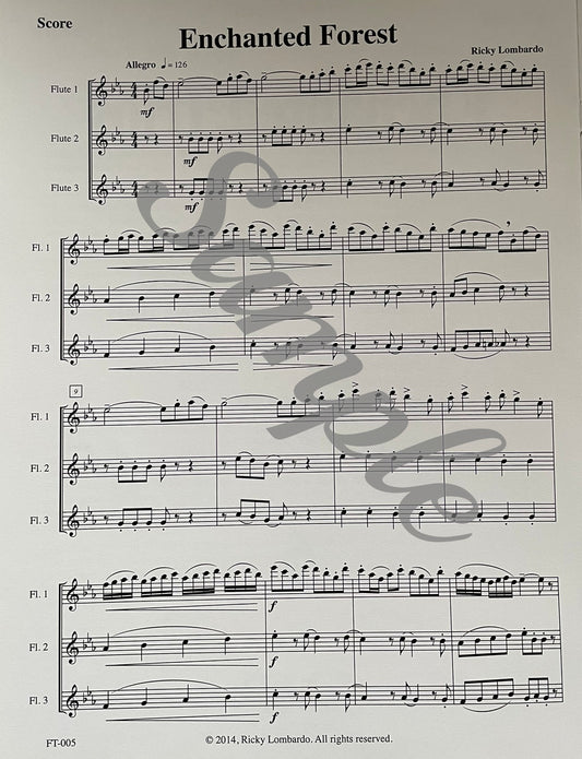 Enchanted Trios for Flute Trio by Ricky Lombardo