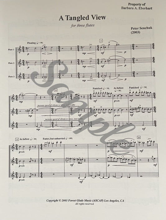 A Tangled View for Three Flutes by Peter Senchuk