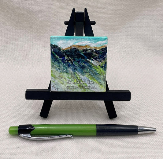 Copper Ridge - Original Acrylic Miniature Painting by Sophia Eberhart