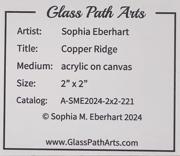 Copper Ridge - Original Acrylic Miniature Painting by Sophia Eberhart
