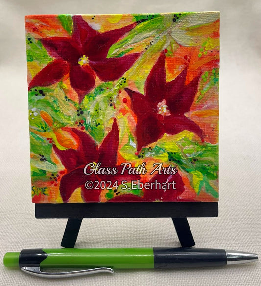 Flower Dance IV - Original Acrylic Painting by Sophia Eberhart