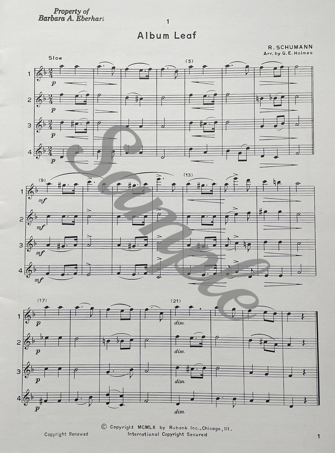 Flute Symphony for Flute Quartet arr. by G.E. Holmes