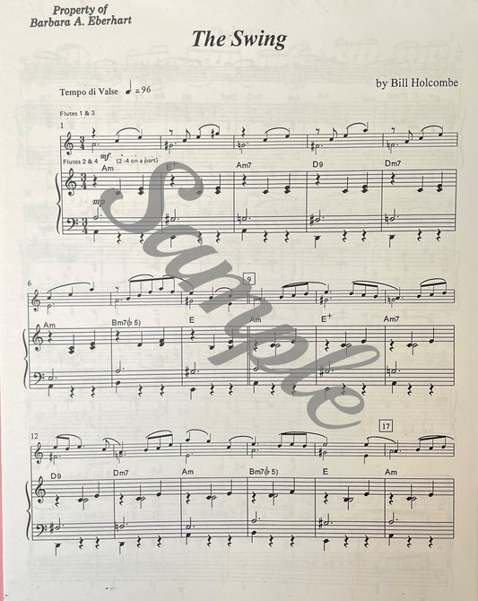 The Swing for Flute Quartet by Bill Holcombe