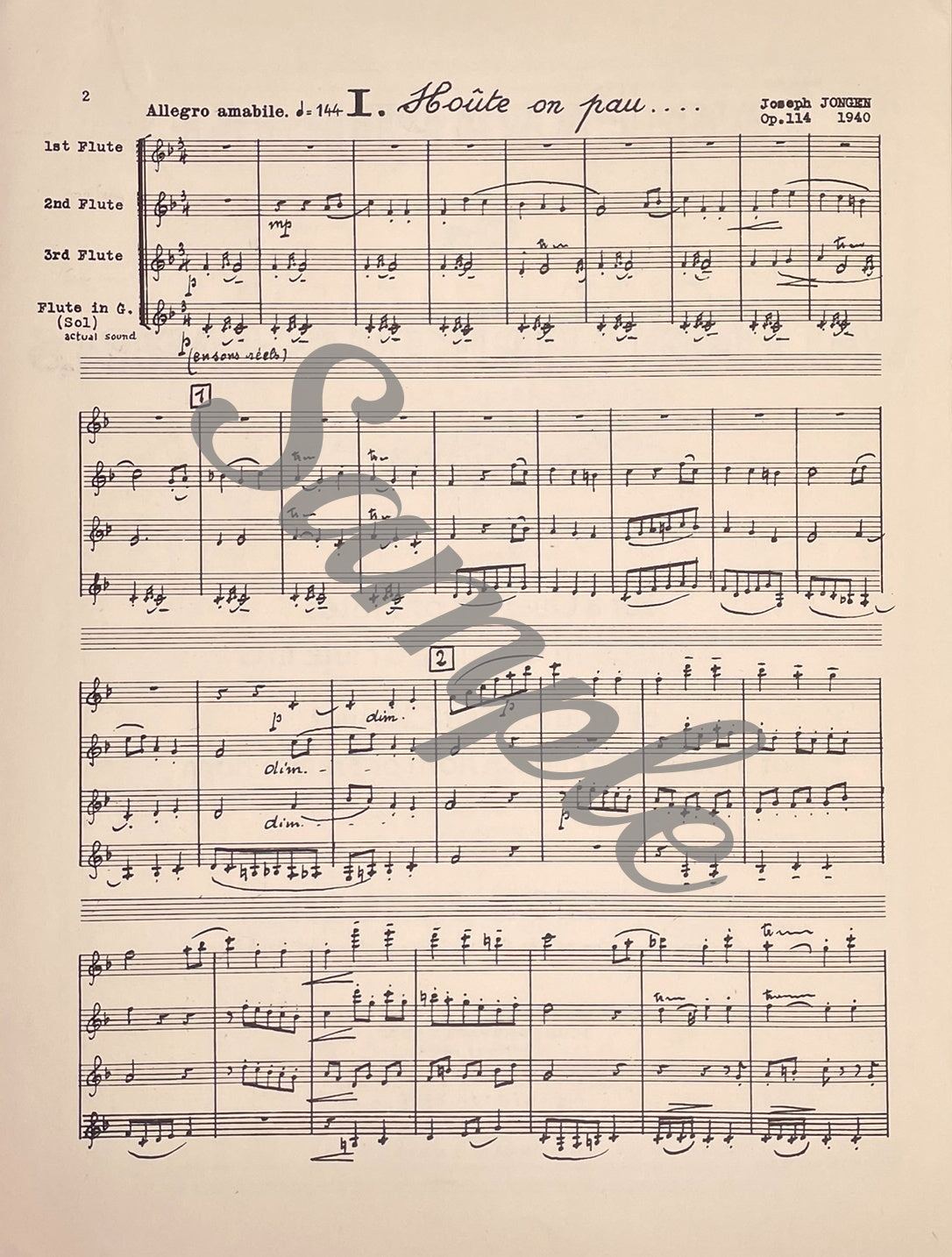 Two Paraphrases on Walloon Christmas Carols by Joseph Jongen