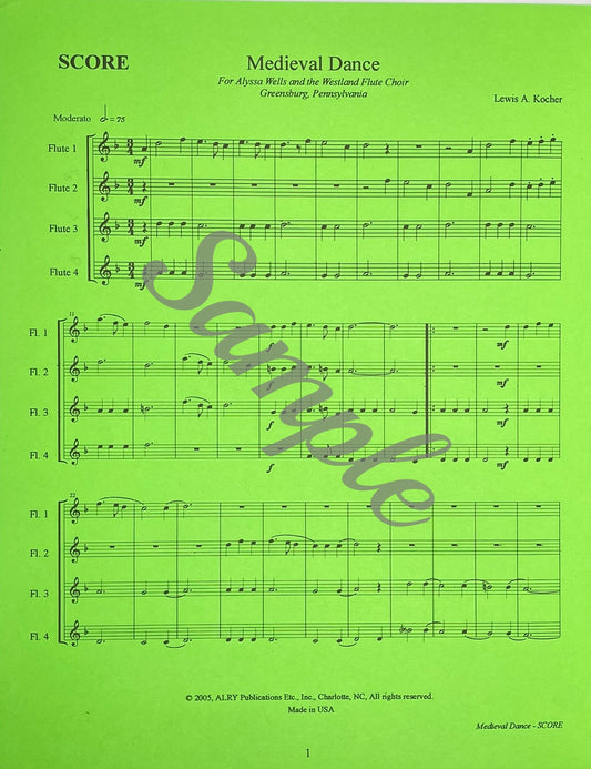 At the Renaissance Faire for Flute Quartet by Lewis A. Kocher