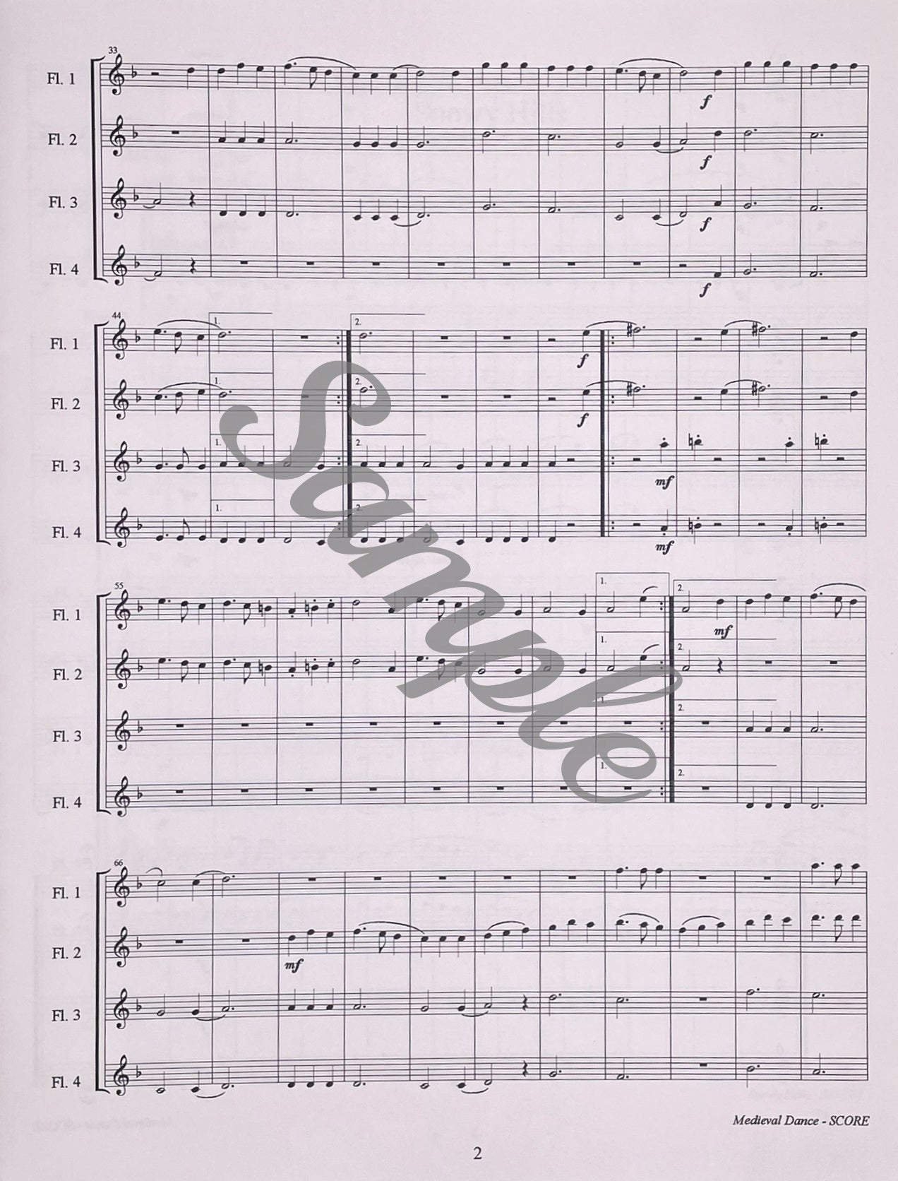 At the Renaissance Faire for Flute Quartet by Lewis A. Kocher