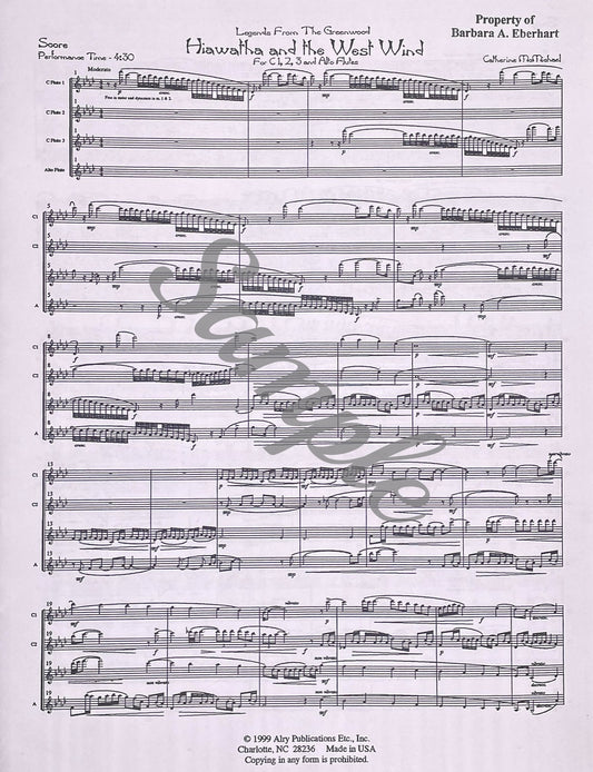 Legends of the Greenwood for Flute Quartet by Catherine McMichael