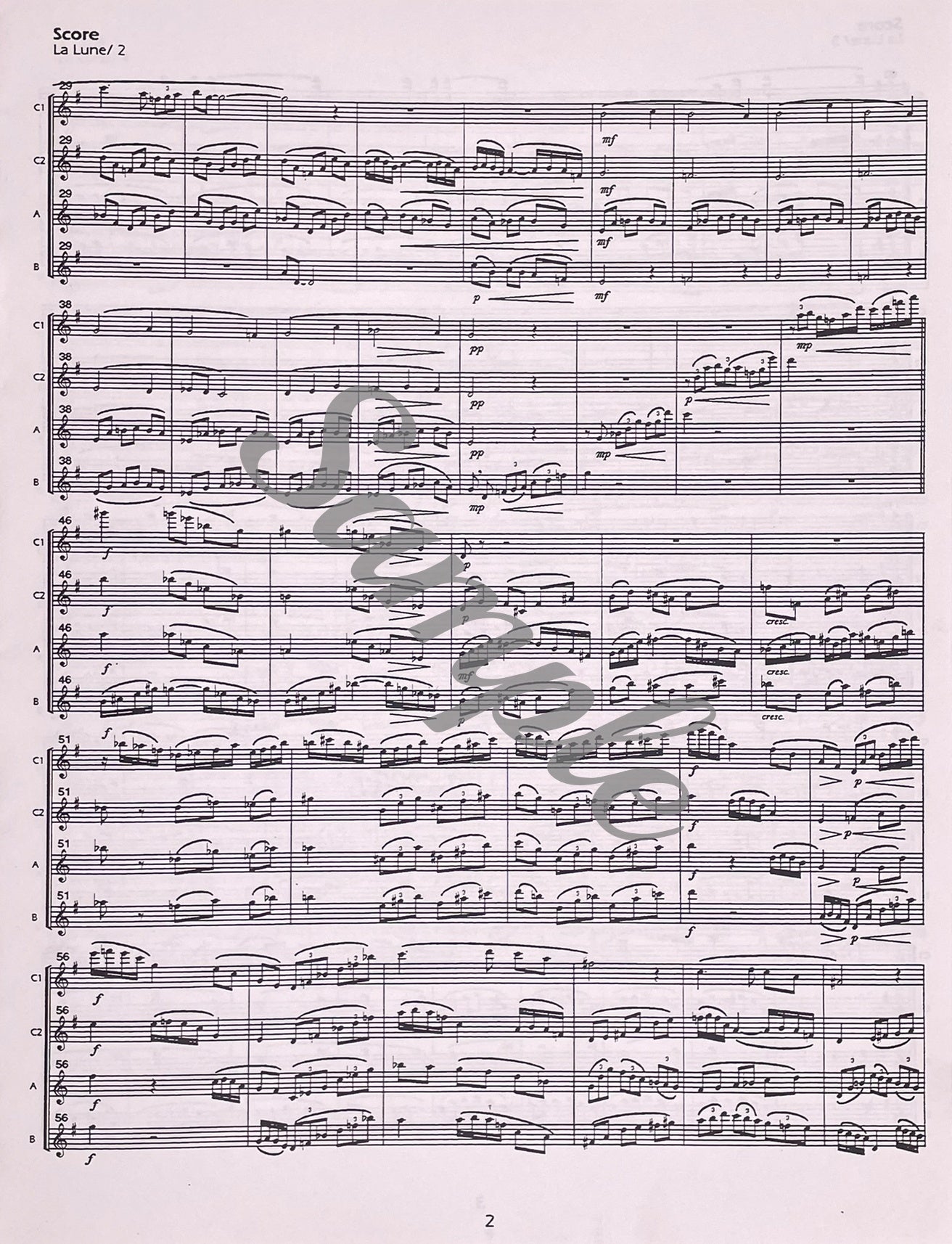 La Lune et Les Etoiles for Flute Quartet by Catherine McMichael