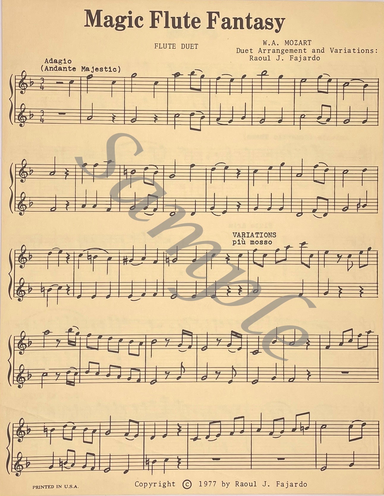 Magic Flute Fantasy by W.A. Mozart
