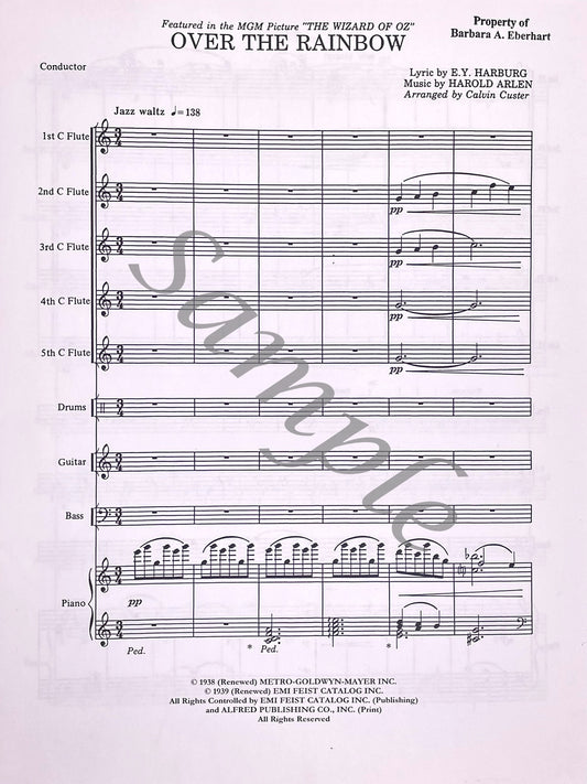Over the Rainbow for Flute Choir by Harold Arlen