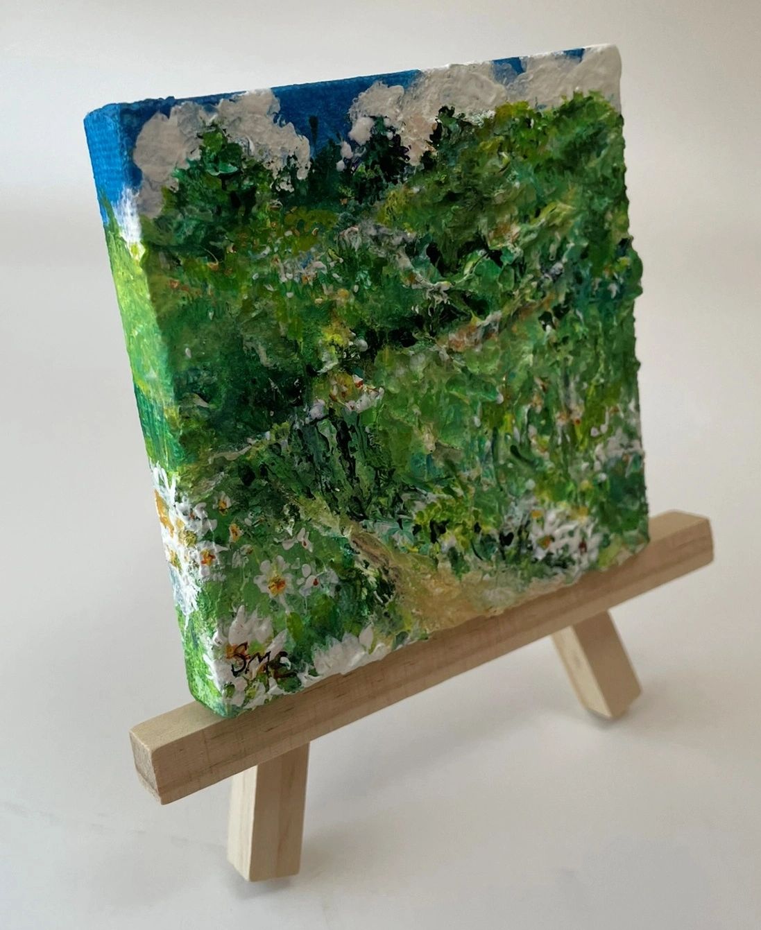 Day Hike II - Original Acrylic Miniature Painting by Sophia Eberhart (Free USA Shipping)