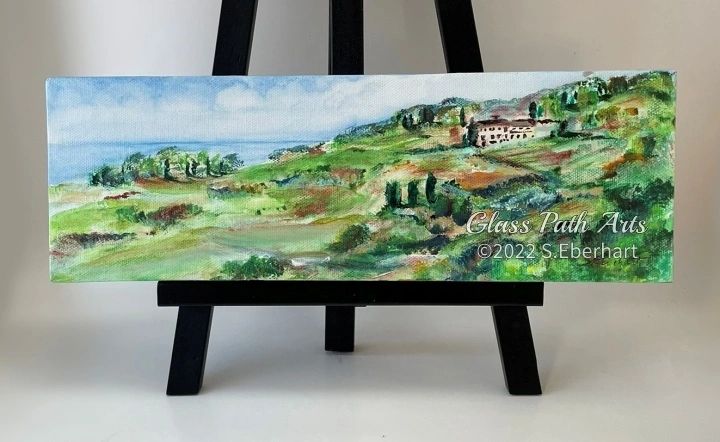 Tuscan Reminiscence - Original Acrylic Painting by Sophia Eberhart (Free USA Shipping)