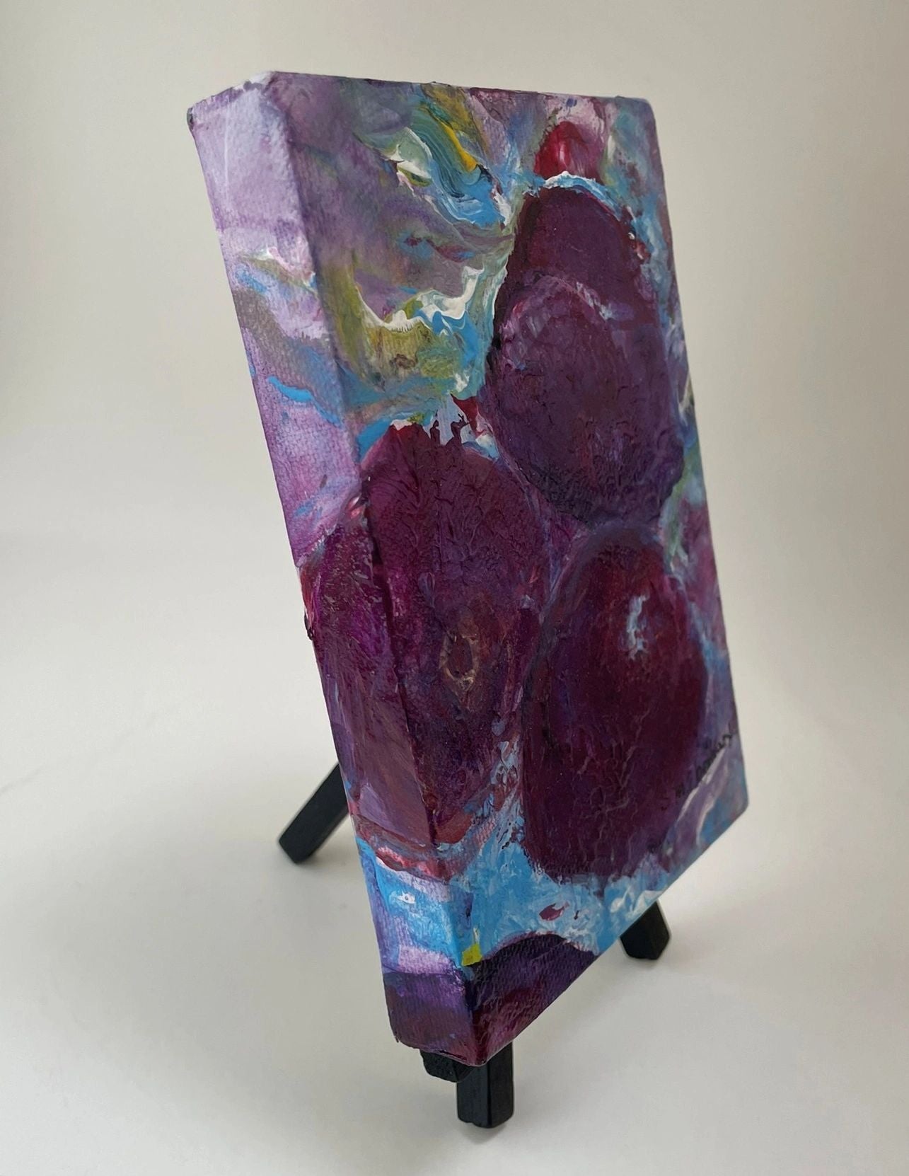 Tumbling Plums - Original Acrylic Painting by Sophia Eberhart (Free USA Shipping)