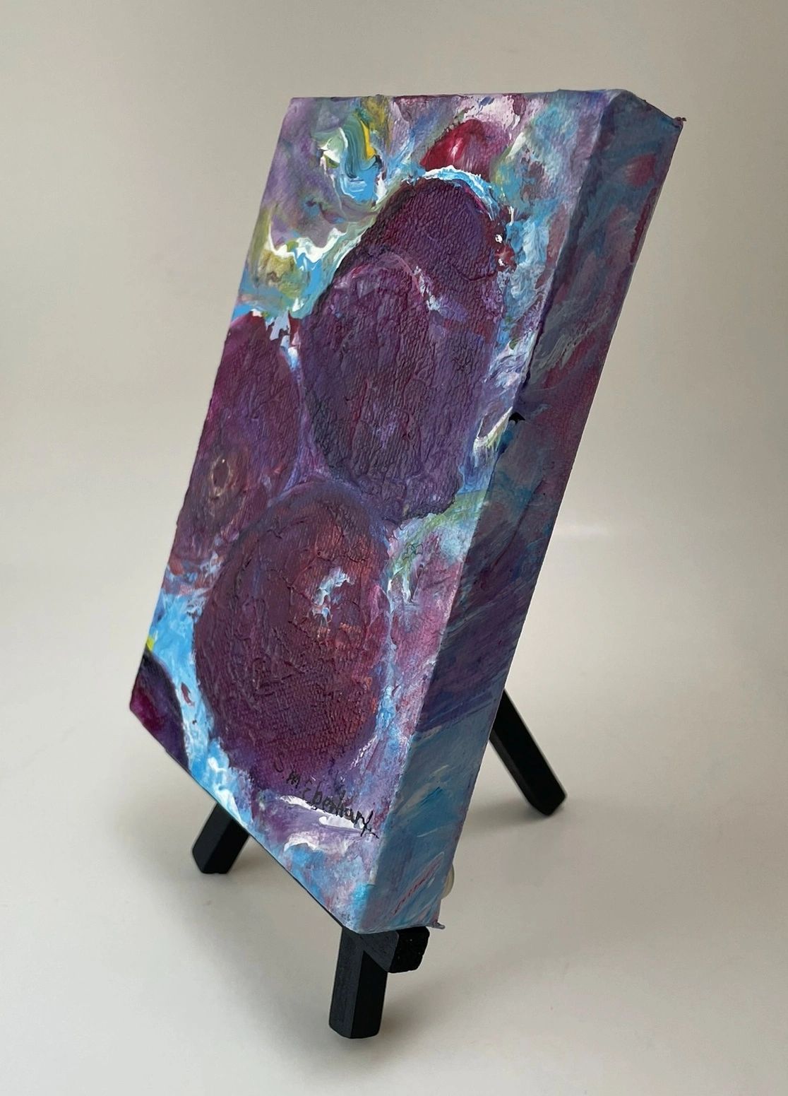 Tumbling Plums - Original Acrylic Painting by Sophia Eberhart (Free USA Shipping)