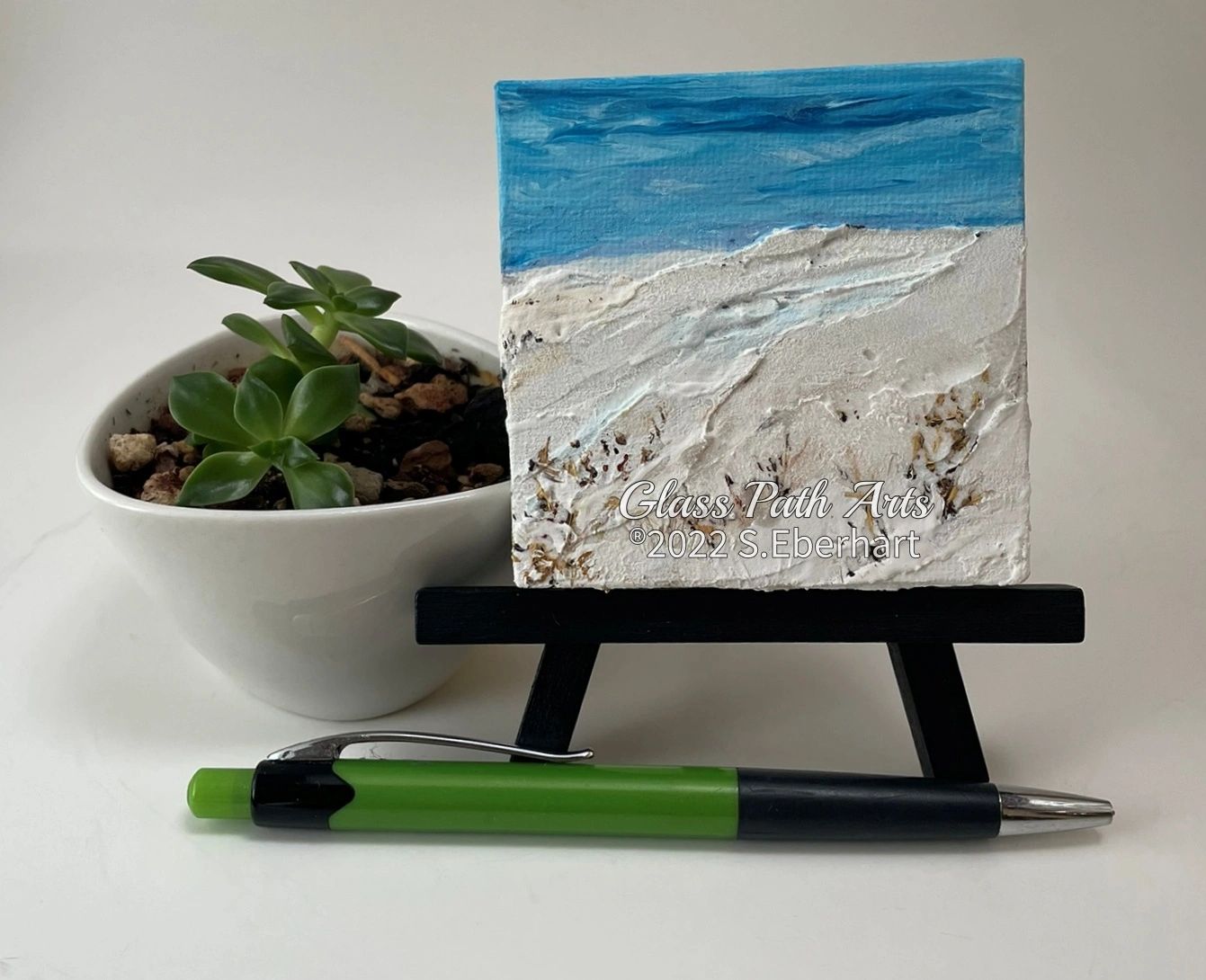 Early Drift - Original Acrylic Miniature Painting by Sophia Eberhart (Free USA Shipping)