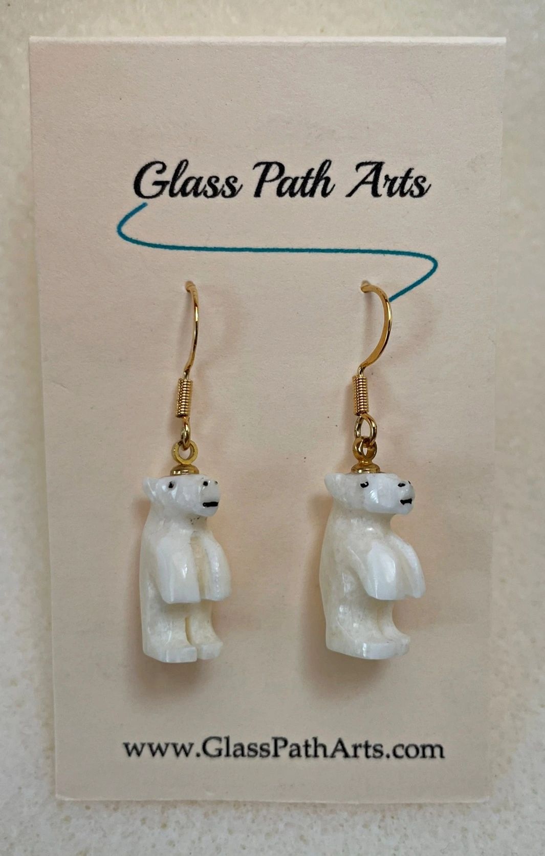 Alaska Carved Walrus Ivory Earrings
