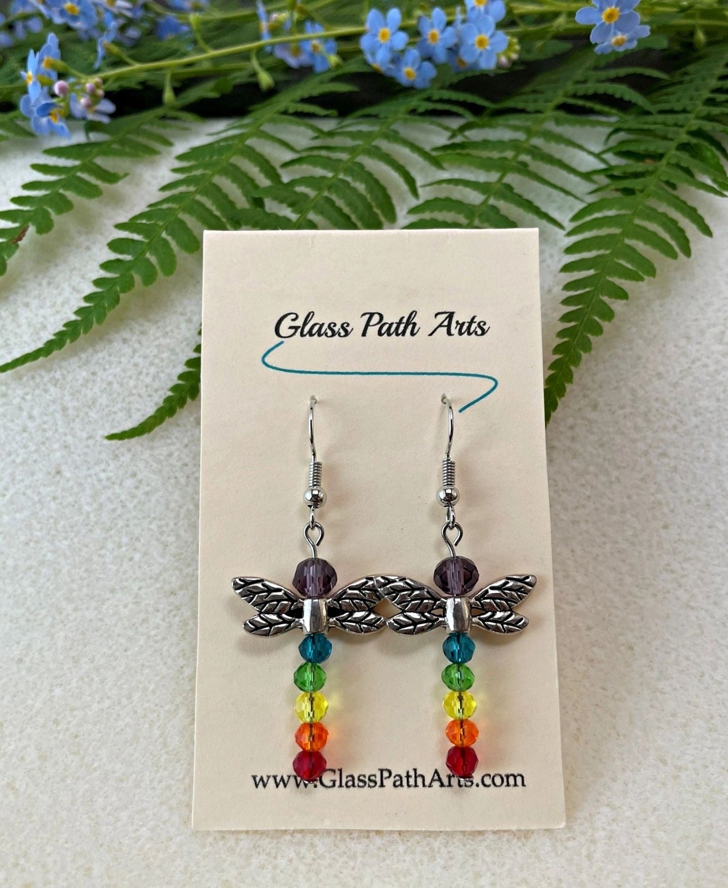 Rainbow Dragonfly Earrings