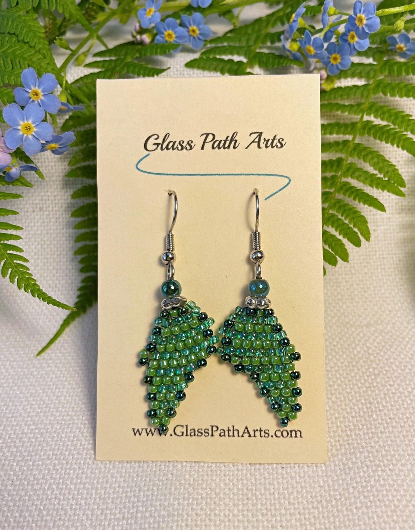 Festive Green Earrings
