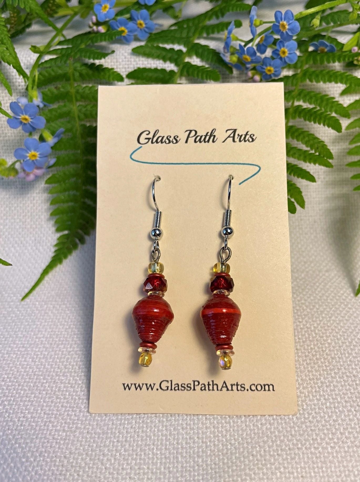 Village Red Earrings