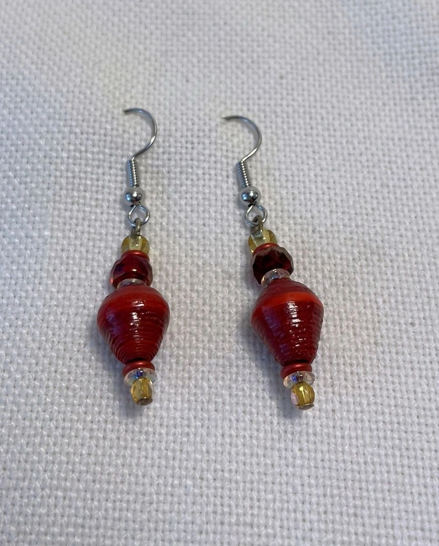 Village Red Earrings