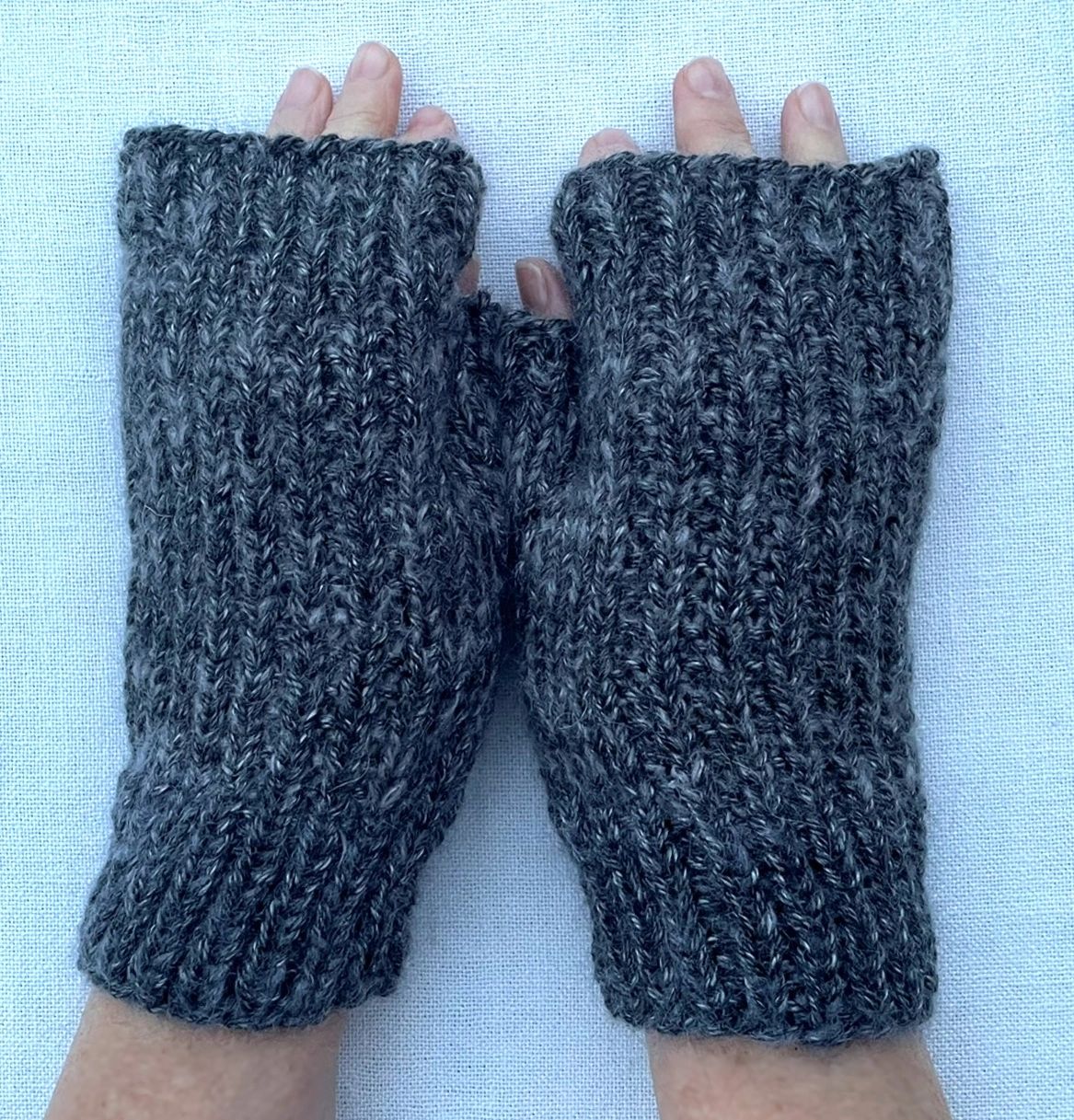 Fingerless Gloves with Mohair for Large Hands in Multiple Colors