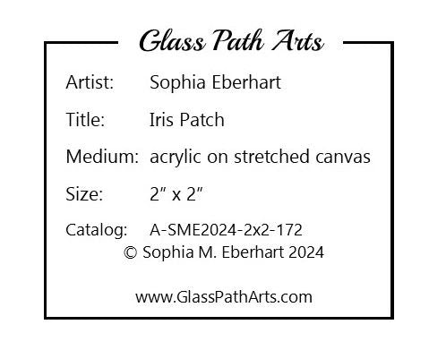 Iris Patch - Original Acrylic Miniature Painting by Sophia Eberhart