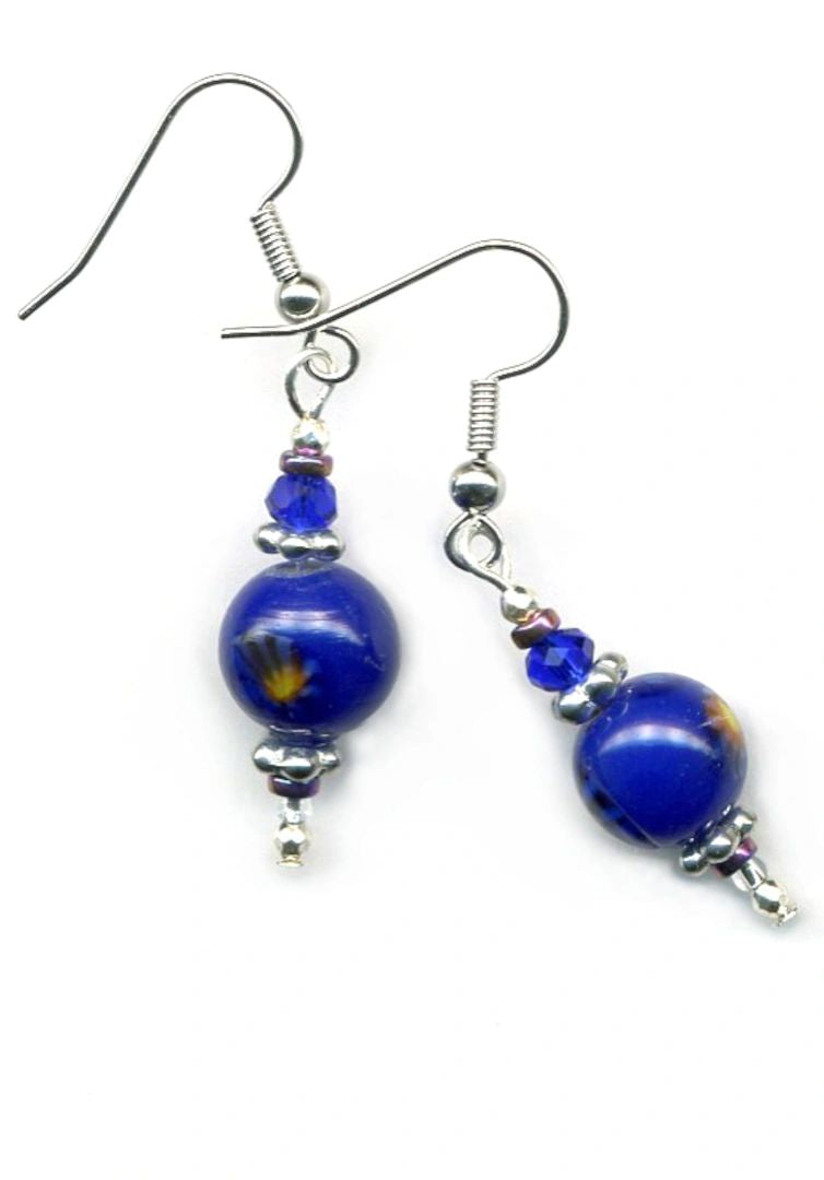Petals in Blue Earrings