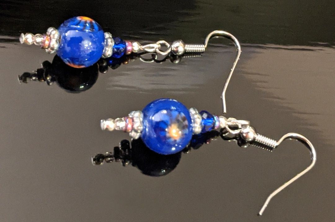 Petals in Blue Earrings