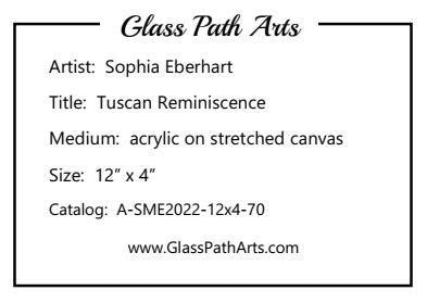 Tuscan Reminiscence - Original Acrylic Painting by Sophia Eberhart (Free USA Shipping)