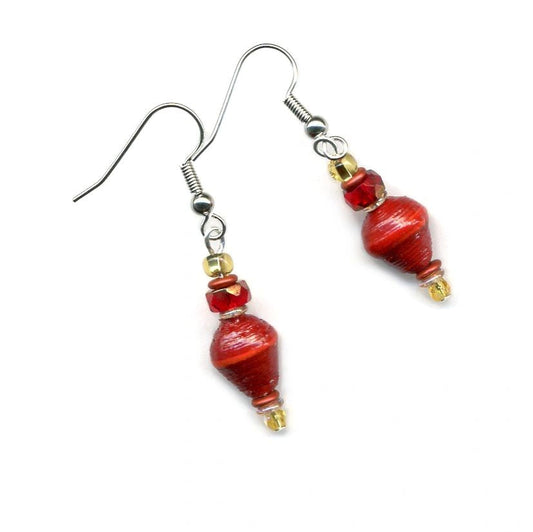 Village Red Earrings