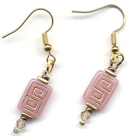 Pink & Gold Key II Earrings