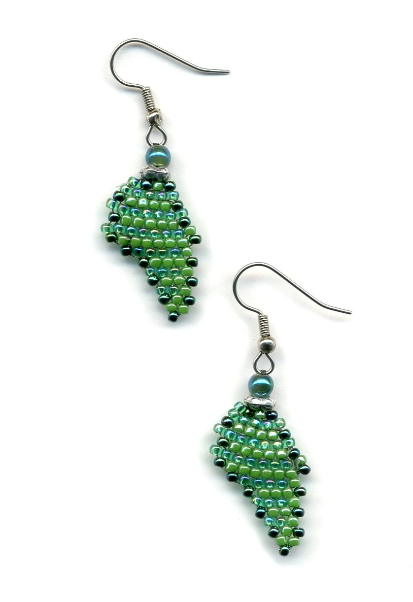 Festive Green Earrings