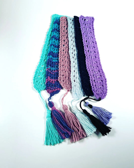 Knit Fan Lace Bookmark Pattern Digital Download