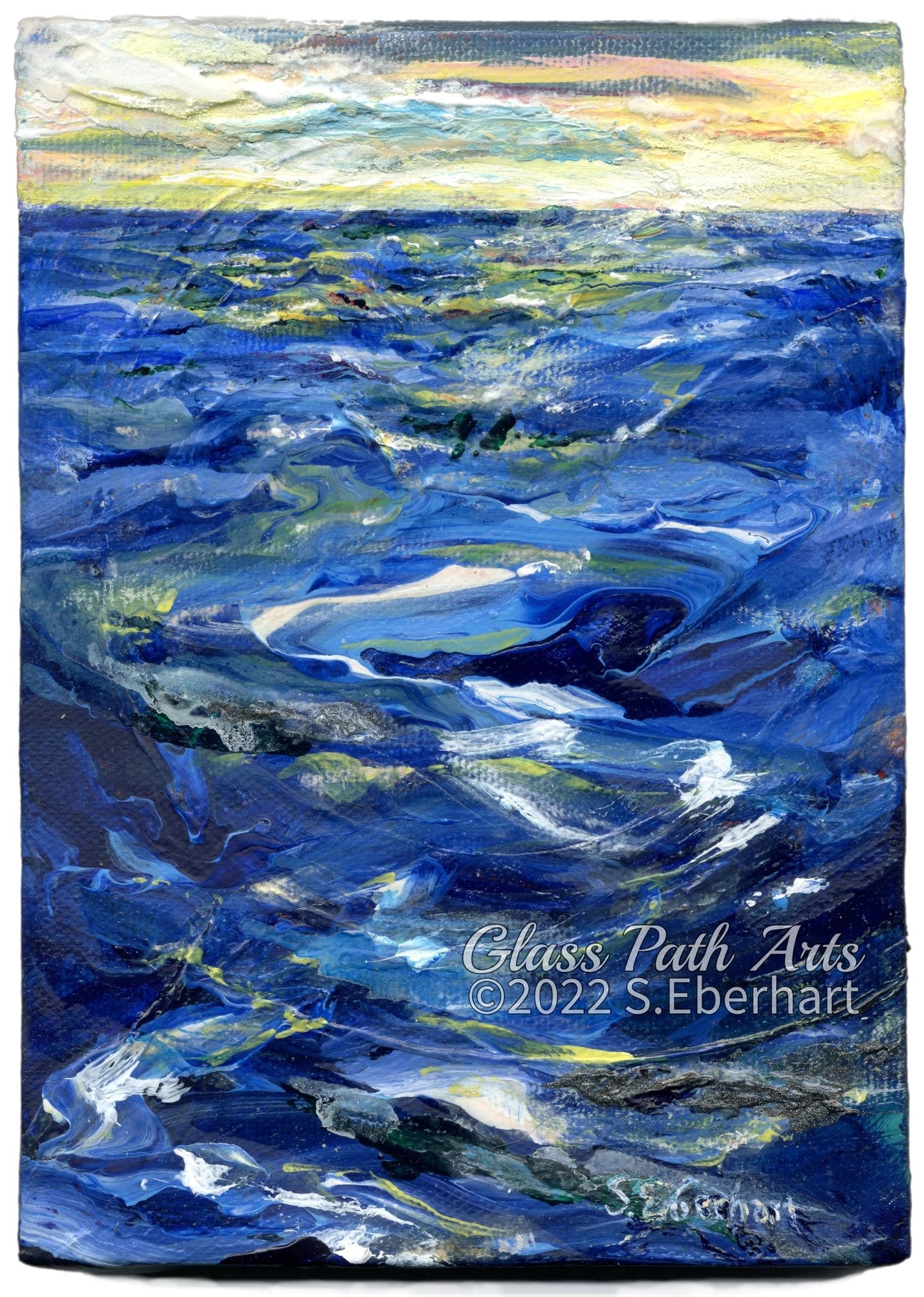 Full Circle Sea - Original Acrylic Painting by Sophia Eberhart (Free USA Shipping)