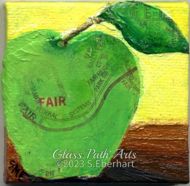 Fair School - Original Acrylic Miniature Painting by Sophia Eberhart