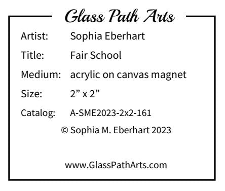 Fair School - Original Acrylic Miniature Painting by Sophia Eberhart
