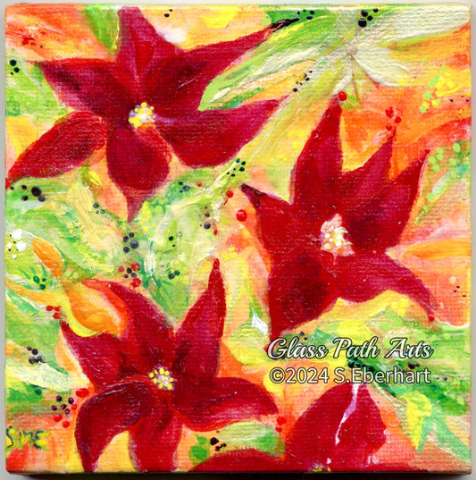Flower Dance IV - Original Acrylic Painting by Sophia Eberhart