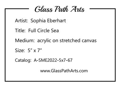 Full Circle Sea - Original Acrylic Painting by Sophia Eberhart (Free USA Shipping)