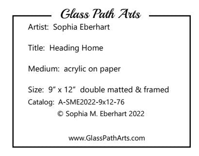 Heading Home - Original Acrylic Painting by Sophia Eberhart (Free USA Shipping)