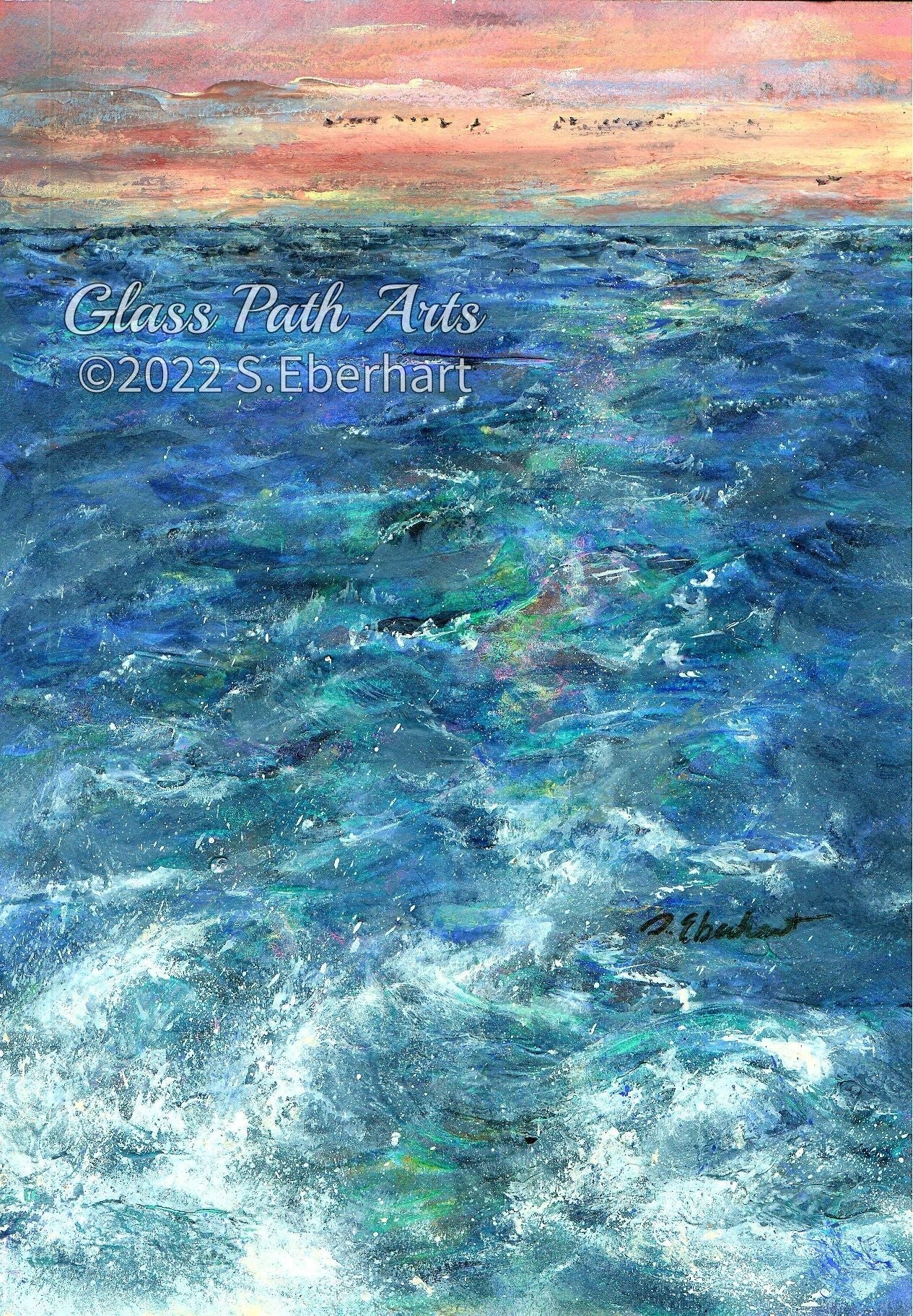 Heading Home - Original Acrylic Painting by Sophia Eberhart (Free USA Shipping)