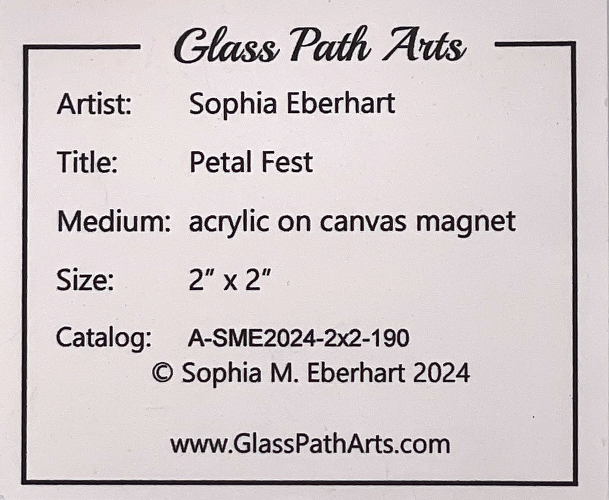 Petal Fest - Original Acrylic Miniature Painting by Sophia Eberhart