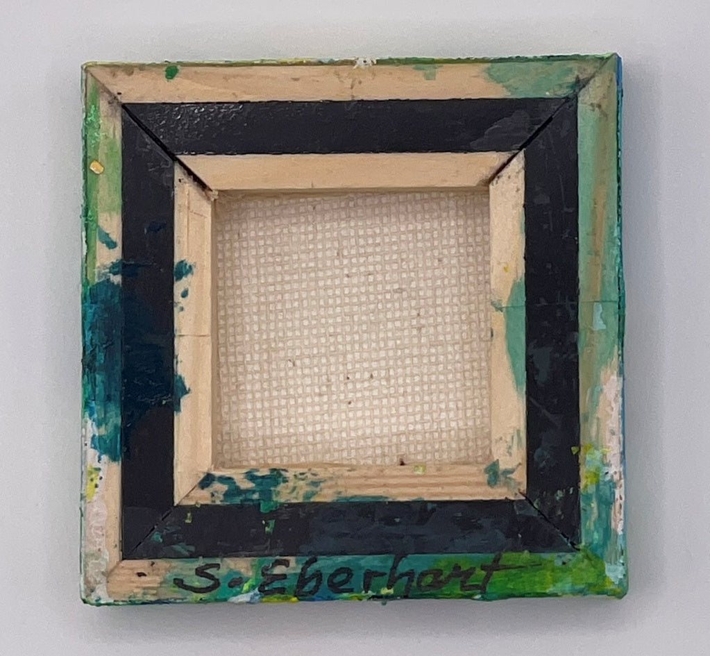 Abstract Reflections - Original Acrylic Miniature Painting by Sophia Eberhart