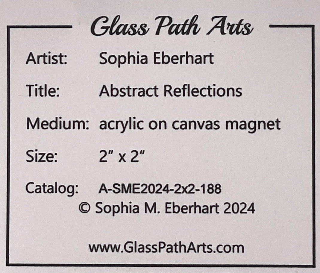 Abstract Reflections - Original Acrylic Miniature Painting by Sophia Eberhart